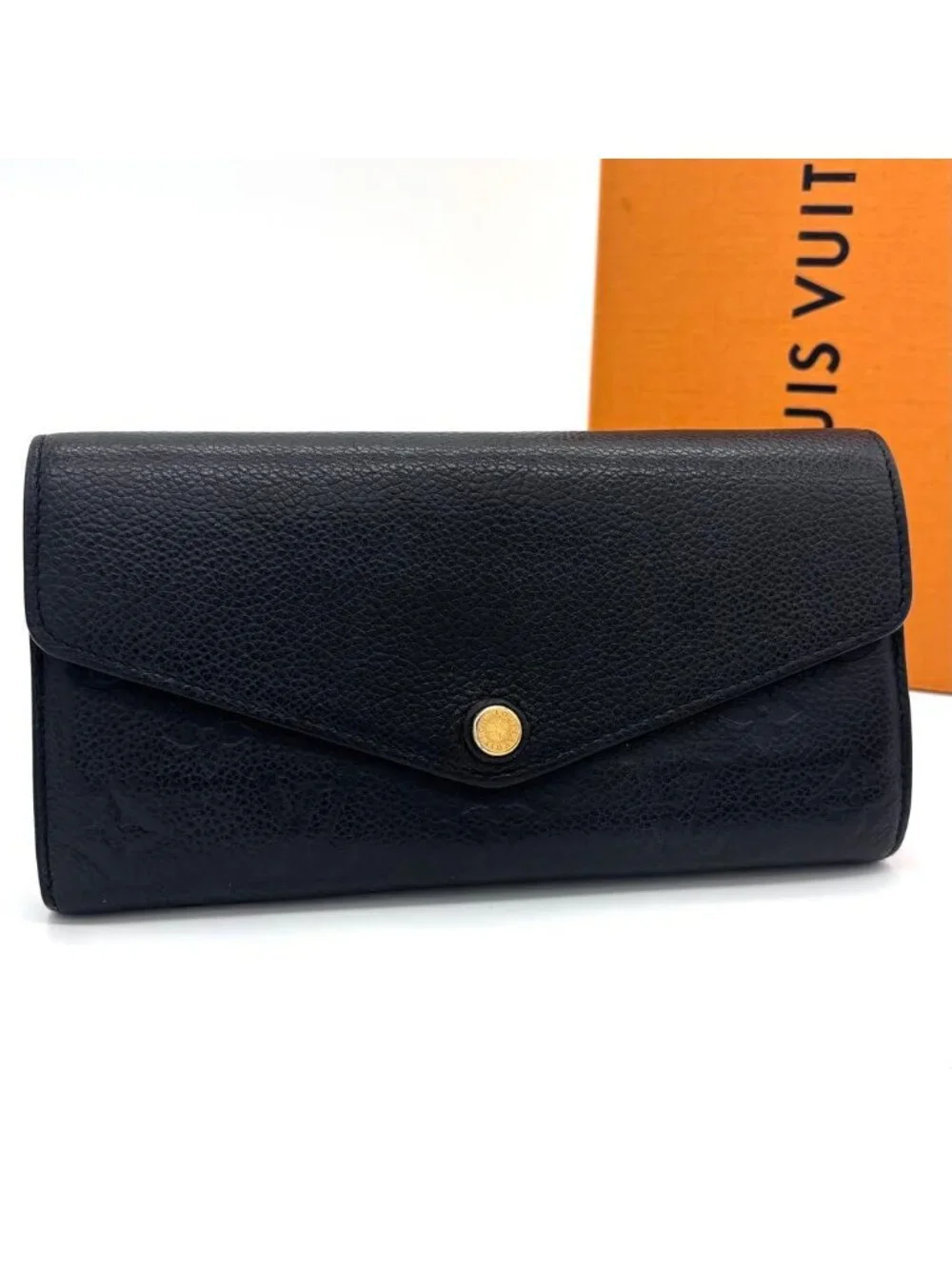 Louis Vuitton Monogram Empreinte Portefeuille Sarah Noir Black Wallet